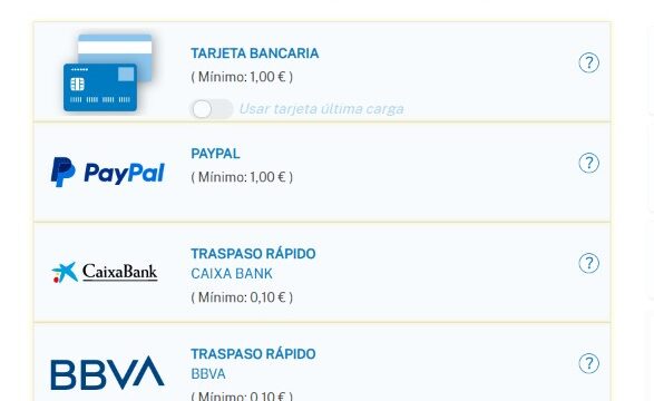 Hacer un Depósito en Loterias y apuestas de Estado