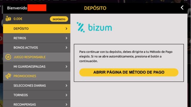 Como hacer un depósito en Mega Casino