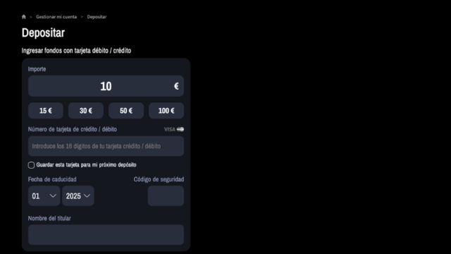 Como hacer un depósito en Winamax