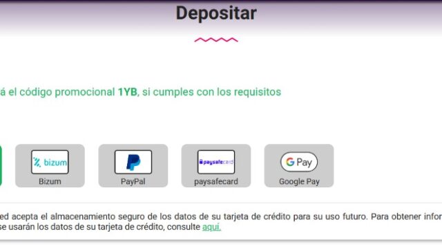 Hacer un depósito en YoBingo