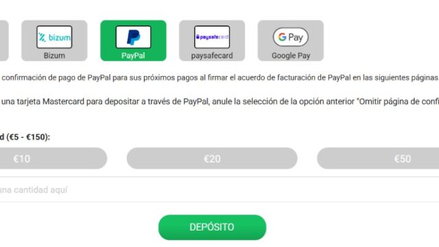Hacer un depósito en YoBingo