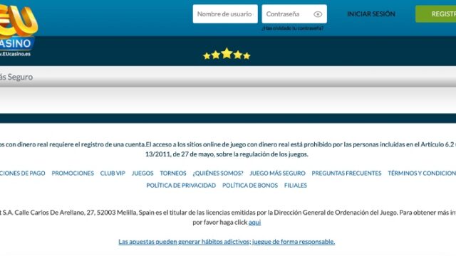 Primeras impresiones sobre EUcasino