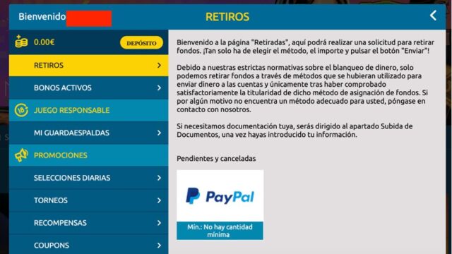 Como hacer un retiro en EUcasino
