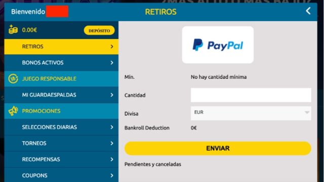 Como hacer un retiro en EUcasino