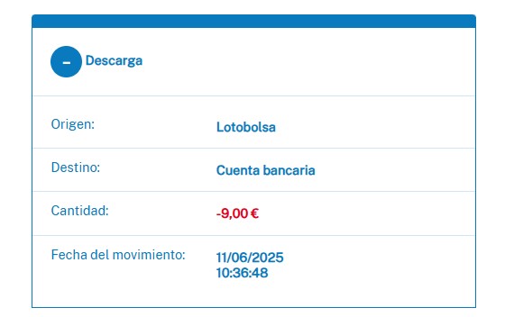 Hacer un retiro en la web de Loterias y apuestas del estado