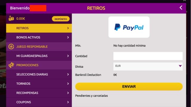 Como hacer un retiro en Slots Magic Casino