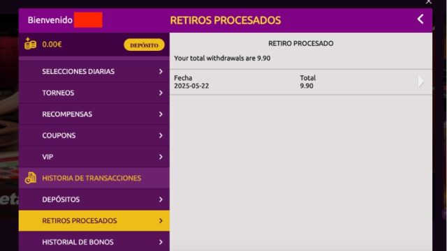 Como hacer un retiro en Slots Magic Casino