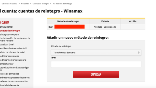 Como hacer un retiro en Winamax