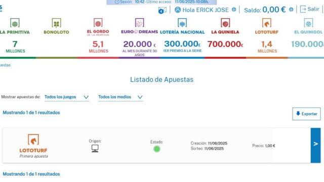 Revisión final de la web de loterias y apuestas del estado
