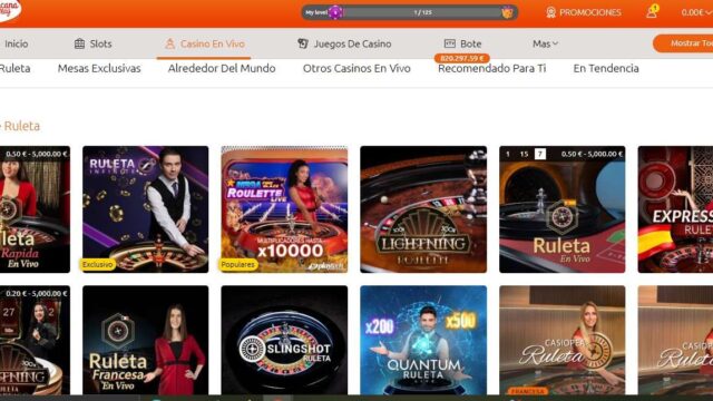 juegos de casino en vivo de BacanaPlay