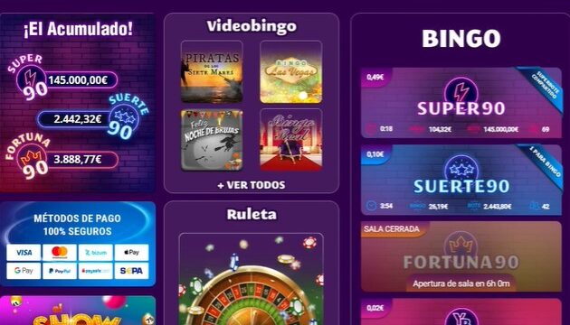 juegos de caisno en vivo de YoBingo