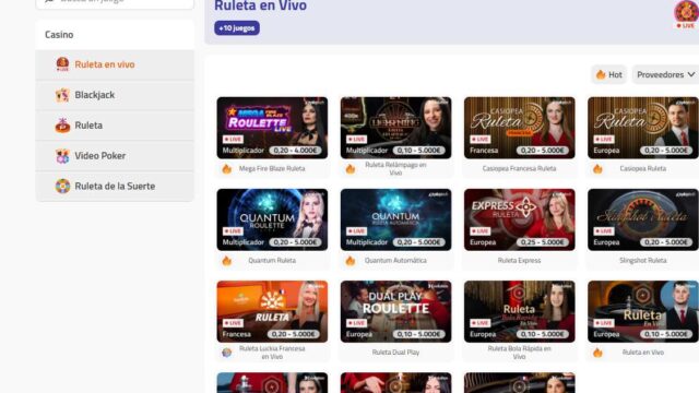 juegos de Casino en vivo luckia