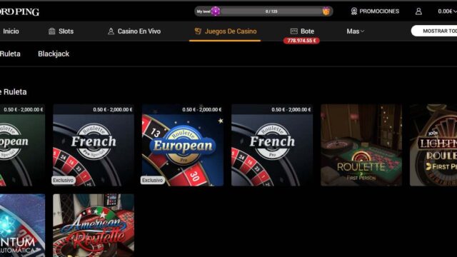 Experiencia de Juego en LordPing casino