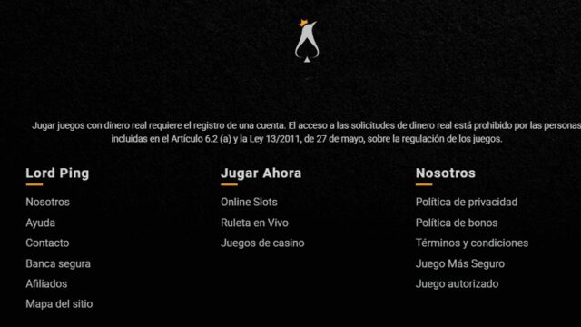 Primeras impresiones de Lordping casino