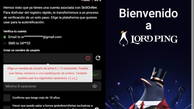 como abrir una cuenta en Lordping casino