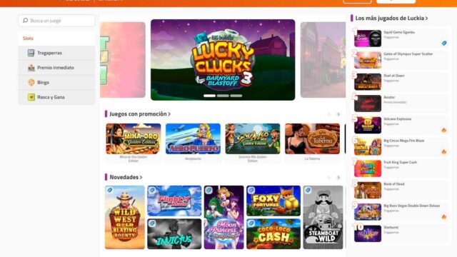 experiencia de juego en luckia casino