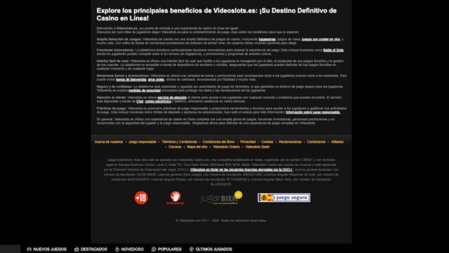 opiniones de videoslots casino