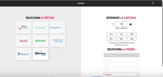 Paso 3. Indicar el método de pago Bitnovo Pay