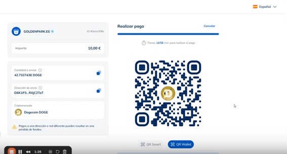 Escanear código QR para realizar un depósito en casino online