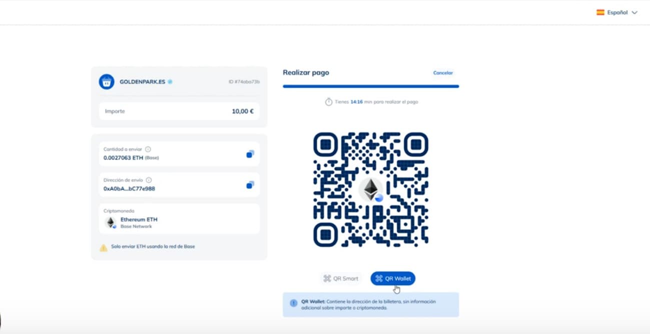 Paso 6. Escanear el código QR con mi wallet
