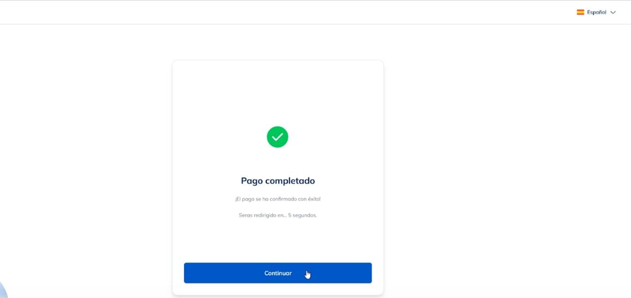 Paso 7. Confirmar y esperar la acreditación