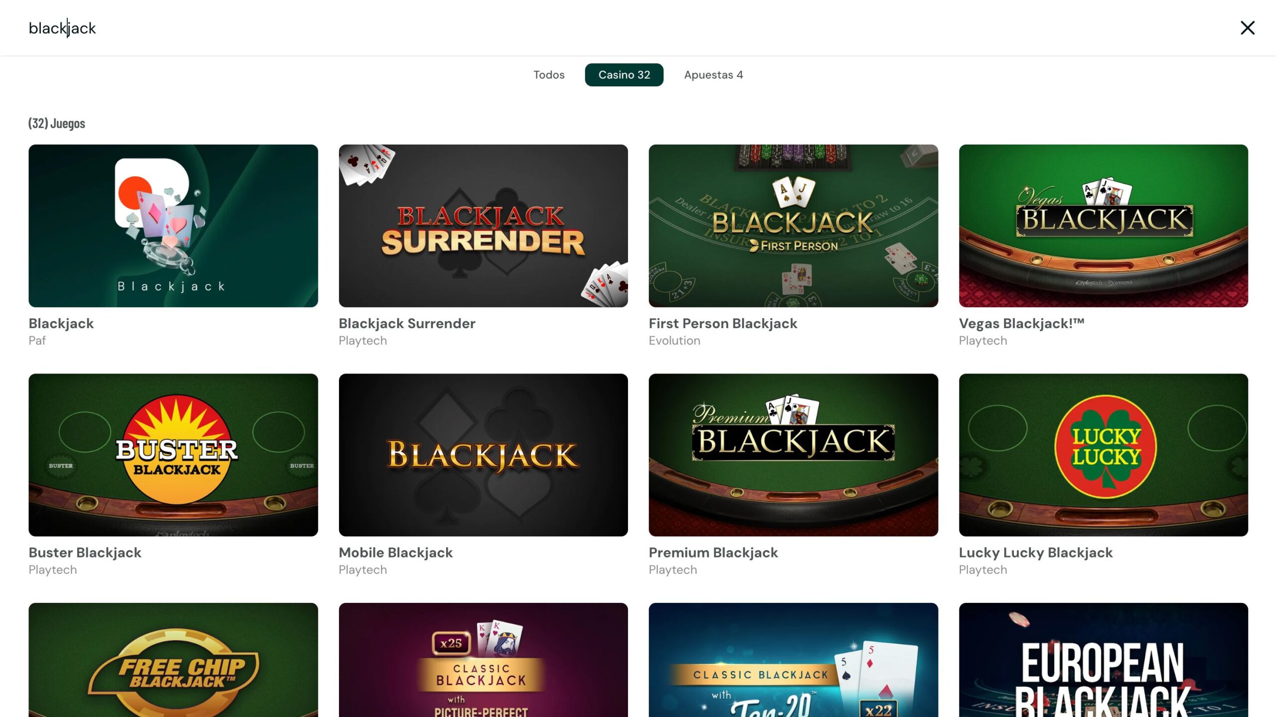 Paf Casino blackjack