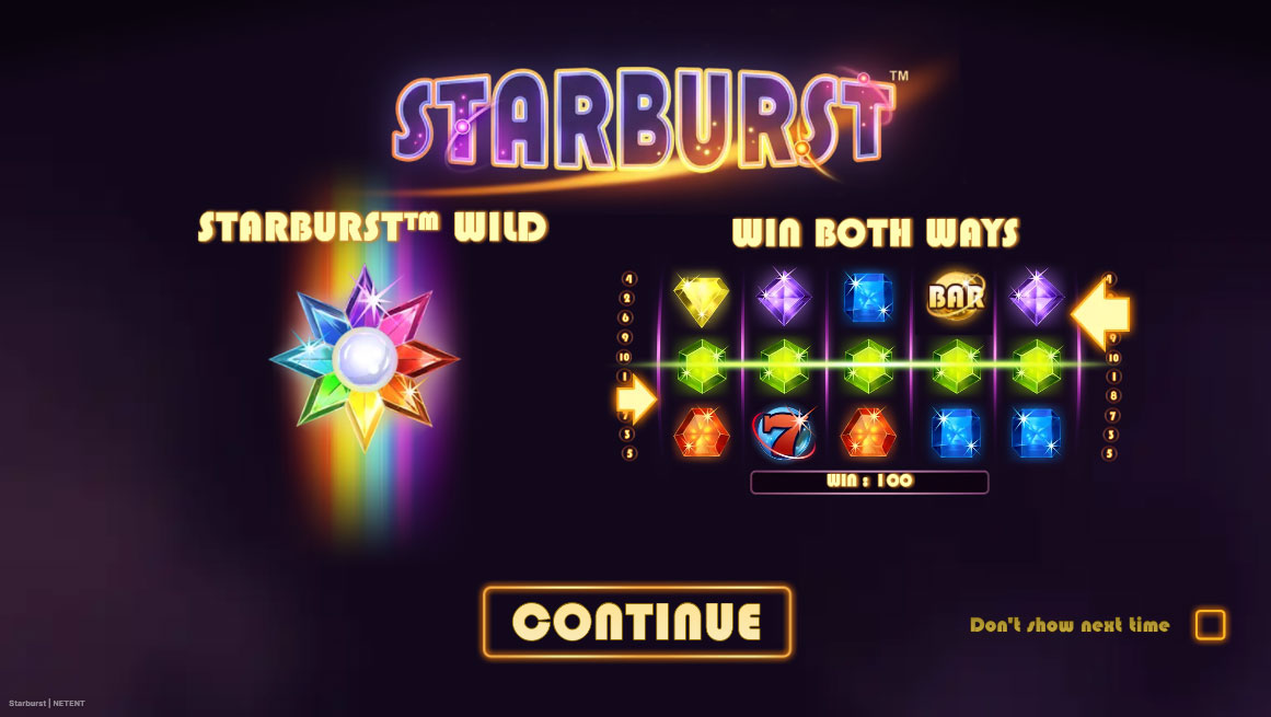 Funciones de la slot Starburst