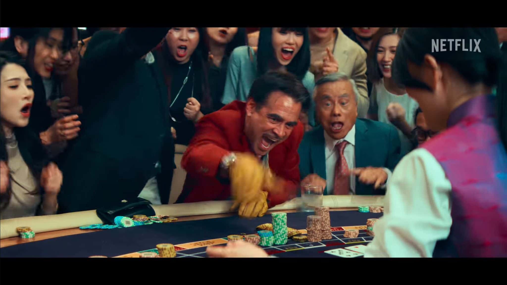 Ganando la mesa en Blackjack Lord Doley en una escena The Ballad of a Small Player