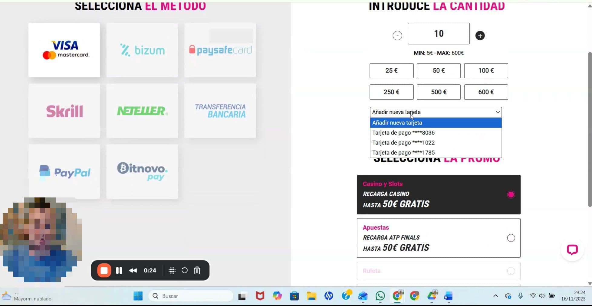 Pantallazo del paso 3 del vídeo guía de cómo liberar un bono depósito en Golden Park