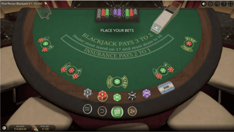 Mesa de Blackjack First Person