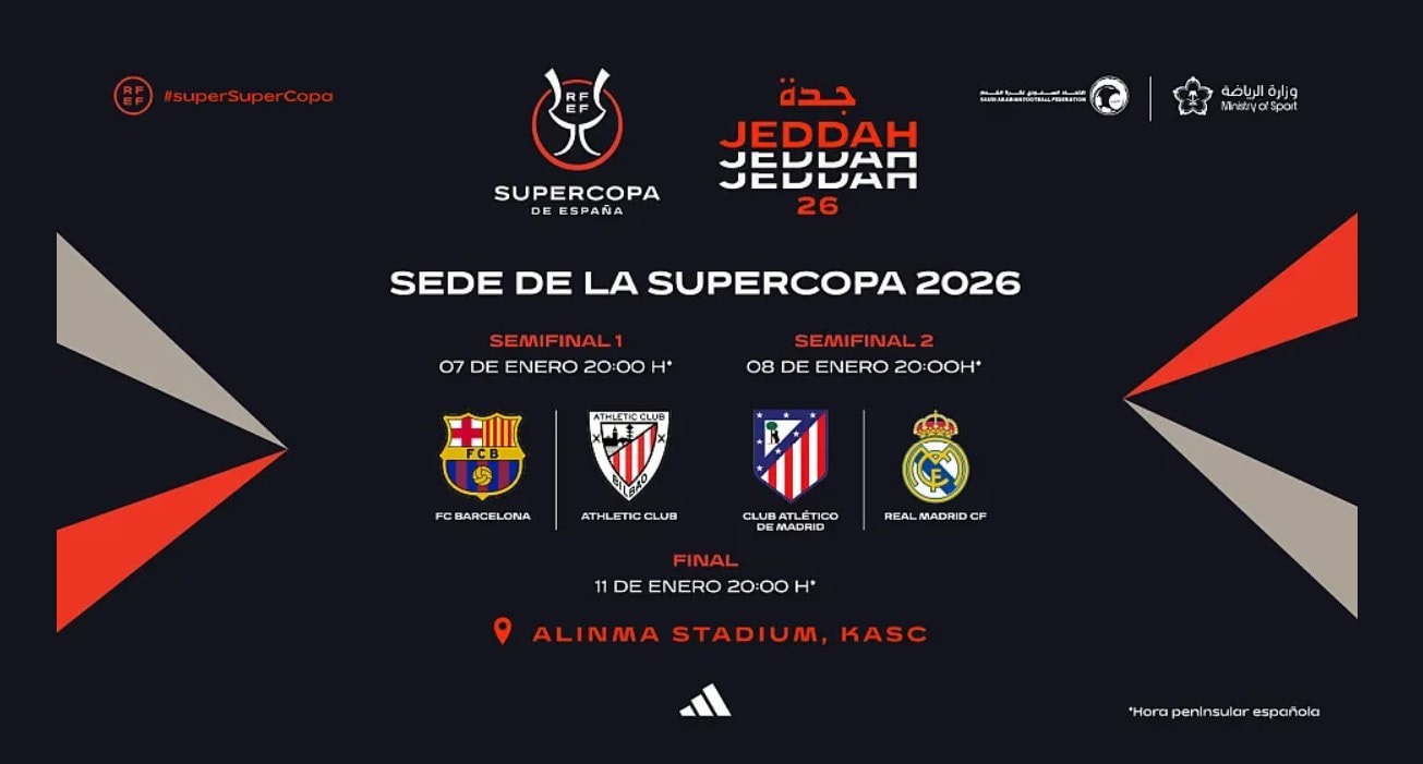 Supercopa de España 2026 - Emparejamiento equipos