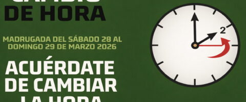 Logo cambio de horario 28 marzo 2026