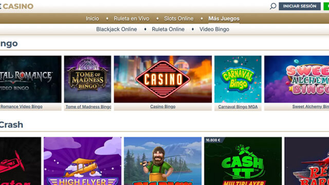 En Prime Casino los Crash Games tienen su propia sección dentro de la sala virtual de juegos rápidos