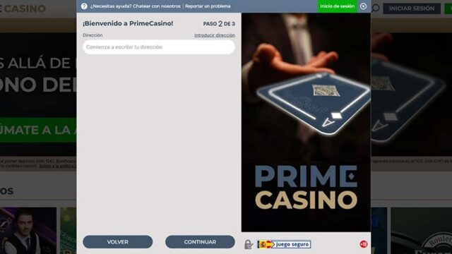 Registro en Prime Casino